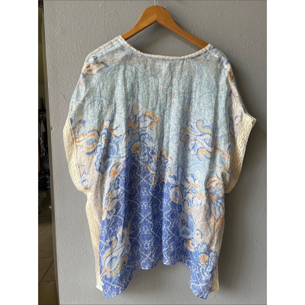 Chico's linen poncho blouse - Picture 9 of 11